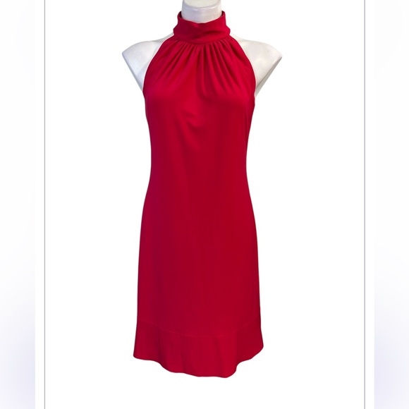 Ralph Lauren Crimson Backless Halter Dress - Picture 2 of 6